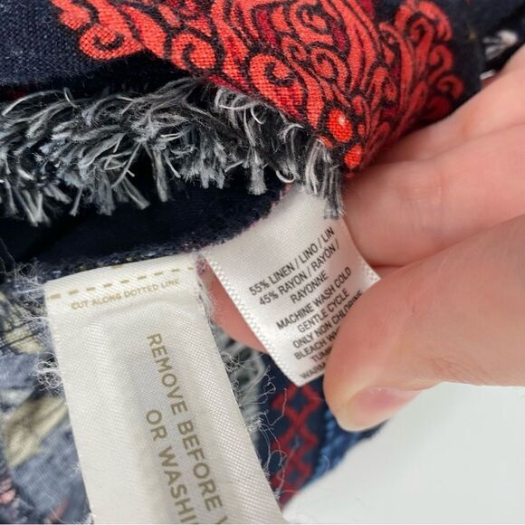 Loft Women’s Linen Blend Floral Shortie Shorts size S - Picture 3 of 4